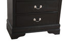 LouisPhillipe 5-Drawers Chest, Black