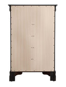 LouisPhillipe 5-Drawers Wooden Chest, Black