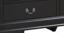 LouisPhillipe 6-Drawers Wooden Dresser, Black