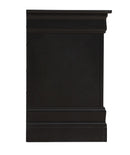 LouisPhillipe 2-Drawers Nightstand, Black