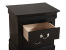LouisPhillipe 2-Drawers Nightstand, Black
