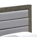 Burlington Padded King Box Spring Bed, Gray