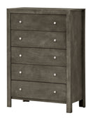 Burlington 5-Drawers Chest, Gray