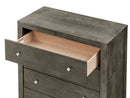 Burlington 5-Drawers Chest, Gray