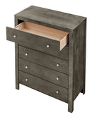 Burlington 5-Drawers Chest, Gray