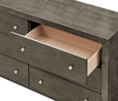 Burlington 6-Drawers Dresser, Gray
