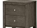 Burlington 2-Drawers Nightstand, Gray