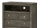 Burlington 3-Drawers Media Chest, Gray