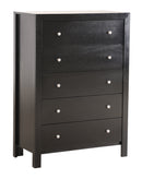Burlington 5-Drawers Chest, Black