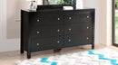 Burlington 6-Drawers Dresser, Black