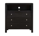 Burlington 3-Drawers Media Chest, Black