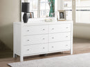 Burlington 6-Drawers Dresser, White