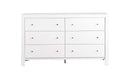 Burlington 6-Drawers Dresser, White