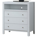 Burlington 3-Drawers Media Chest, White