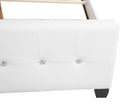Diamond King Bed, White