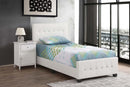 Diamond Twin Bed, White