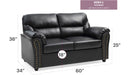 Olney 60in Loveseat, Black