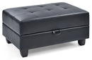 Revere  Ottoman, Black