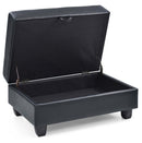 Revere  Ottoman, Black