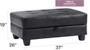 Revere  Ottoman, Black