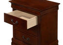 LouisPhillipe 3-Drawers Nightstand, Cherry