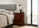 LouisPhillipe 3-Drawers Nightstand, Cherry