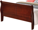 LouisPhillipe Wooden Sleigh Full Bed, Cherry