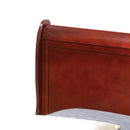 LouisPhillipe Wooden Sleigh Twin Bed, Cherry