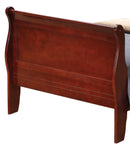 LouisPhillipe Wooden Sleigh Twin Bed, Cherry