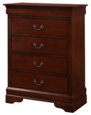 LouisPhillipe 4-Drawers Chest, Cherry