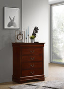 LouisPhillipe 4-Drawers Chest, Cherry