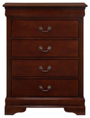 LouisPhillipe 4-Drawers Chest, Cherry