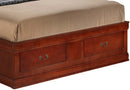 LouisPhillipe Queen Storage Bed w/Bookcase Headboard, Cherry
