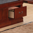 LouisPhillipe Twin Storage Bed w/Bookcase Headboard, Cherry