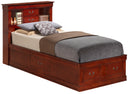 LouisPhillipe Twin Storage Bed, Cherry