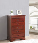 LouisPhillipe 5-Drawers Chest, Cherry
