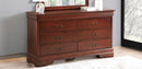 LouisPhillipe 6-Drawers Dresser, Cherry