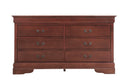 LouisPhillipe 6-Drawers Dresser, Cherry