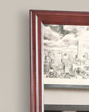 LouisPhillipe 38"L x 38"H Mirror, Cherry