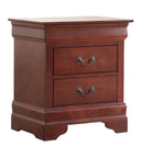 LouisPhillipe 2-Drawers Nightstand, Cherry