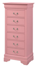 LouisPhillipe 6-Drawers Chest, Pink