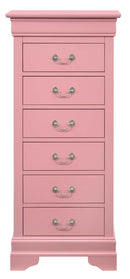 LouisPhillipe 6-Drawers Chest, Pink