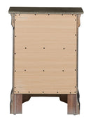 LouisPhillipe 3-Drawers Nightstand, Gray