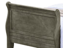LouisPhillipe Twin Wooden Sleigh Bed, Gray