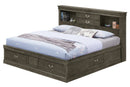 LouisPhillipe King Storage Bed, Gray