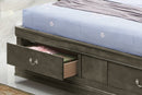LouisPhillipe King Storage Bed, Gray