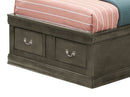LouisPhillipe Twin Storage Bed, Gray