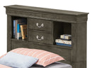 LouisPhillipe Twin Storage Bed, Gray