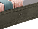 LouisPhillipe Twin Storage Bed w/Bookcase Headboard, Gray
