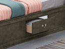LouisPhillipe Twin Storage Bed, Gray